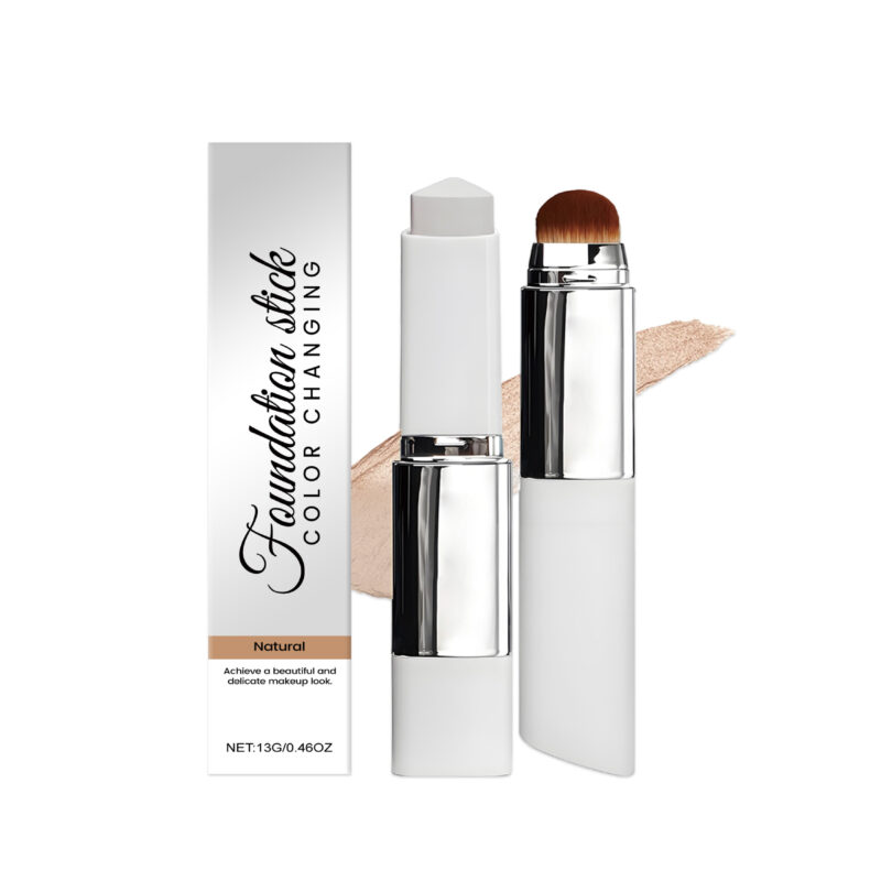 Natural color two in one color changing foundation make-up stick light thin transparent moisturizing concealer holding makeup foundation make-up makeup