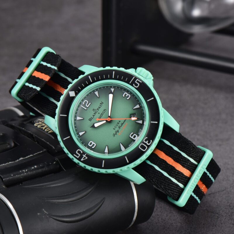 Blancpain Fifty Fathoms Scuba Casual Transparent Cover Nylon Strap JB Scuba