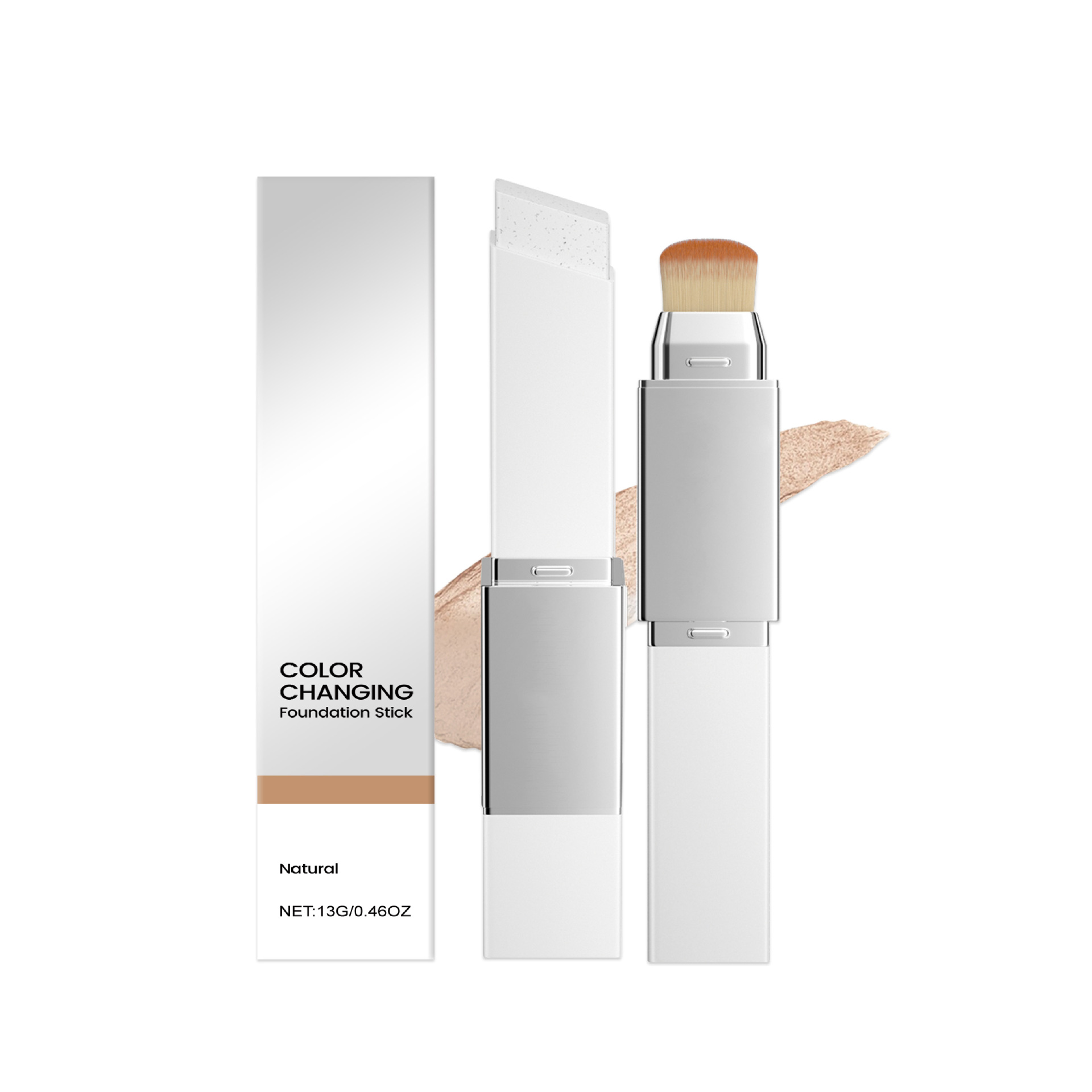 Two in one color changing foundation make-up refreshing matte silky thin makeup