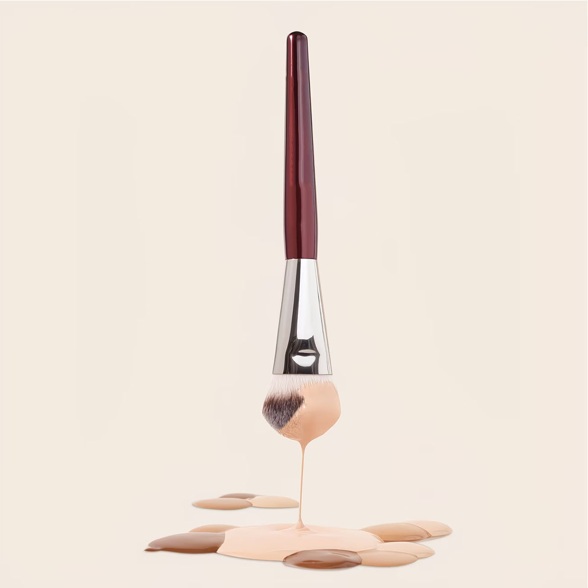 Red large triangular bevel slope concealer brush foundation make-up brush face repair brush - Image 3