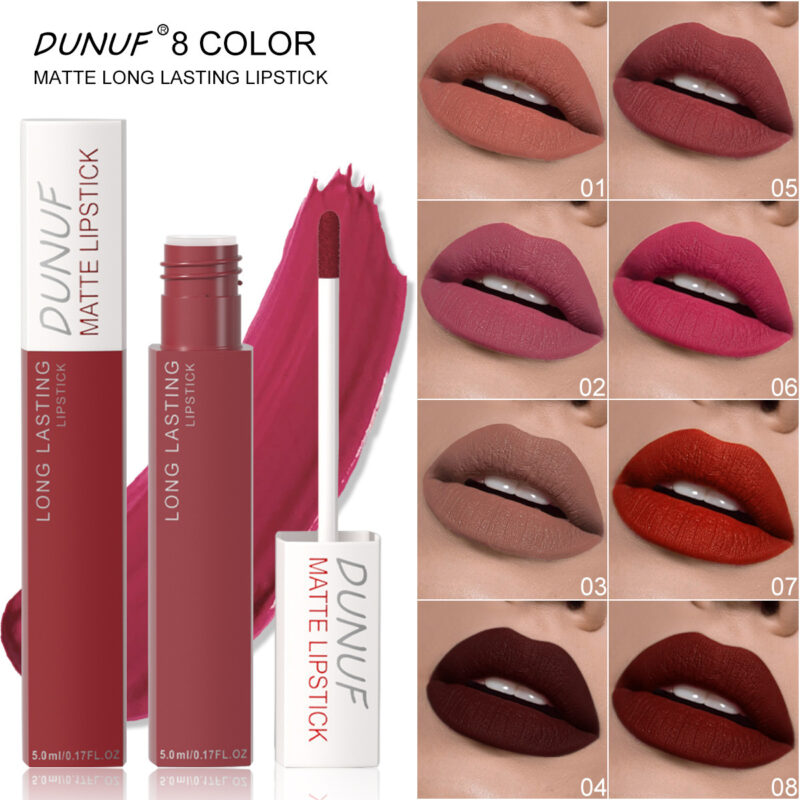 Matte color lip gloss velvet not easy to peel off lipstick