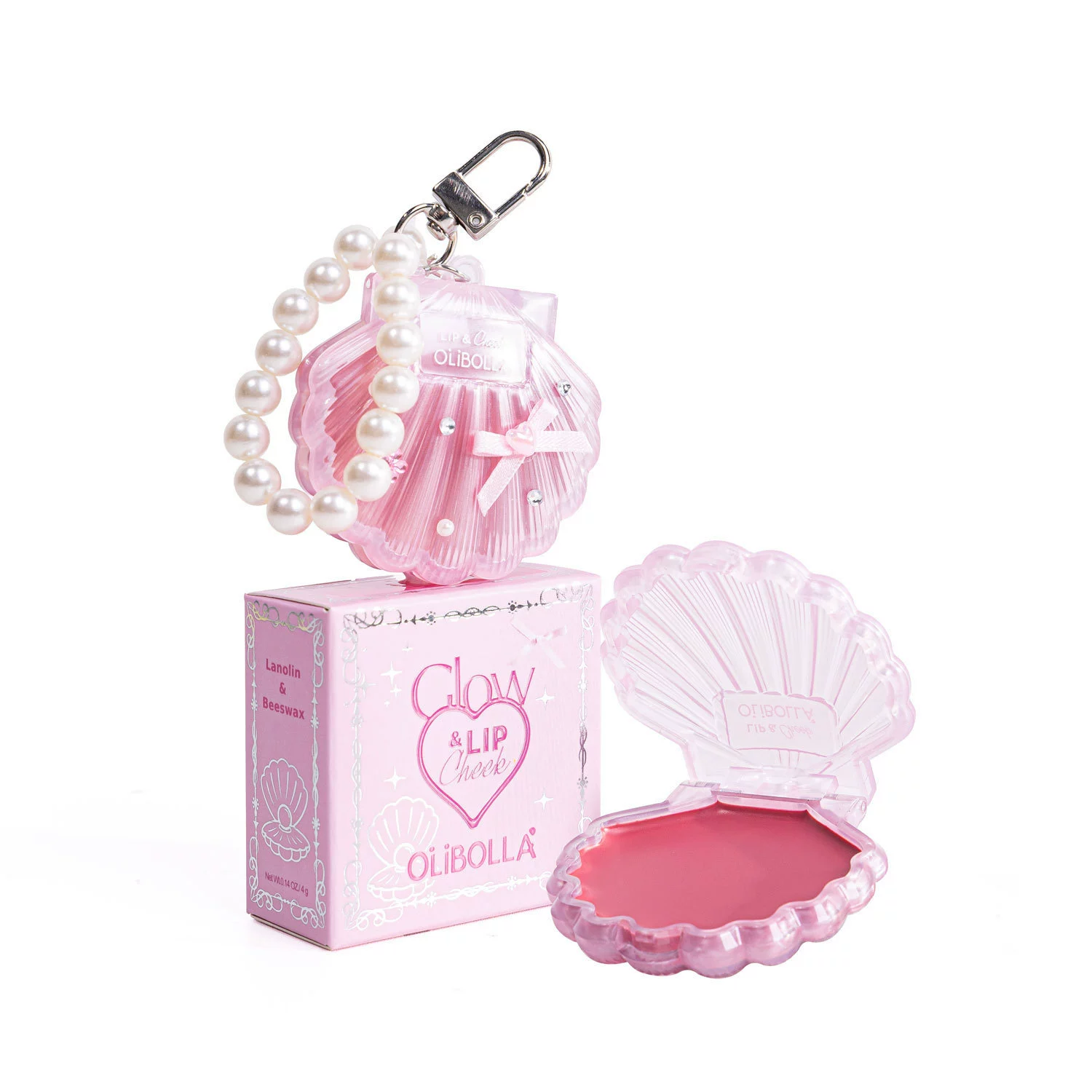 Shell powder blusher cream multipurpose lip and cheek DIY pearl powder blusher lasting color