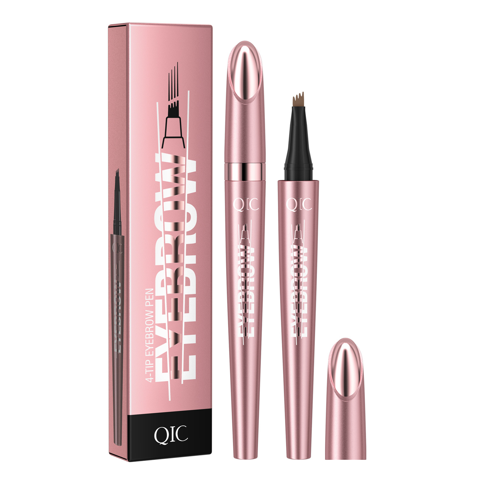 Four fork liquid eyebrow pencil four heads four claws waterproof sweat proof not easily smudged