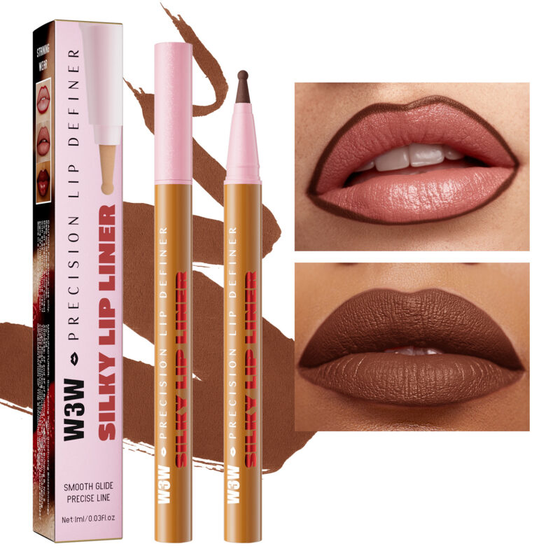 Silky raindrops lipliner waterproof durable matte line filling dual-use lip gloss