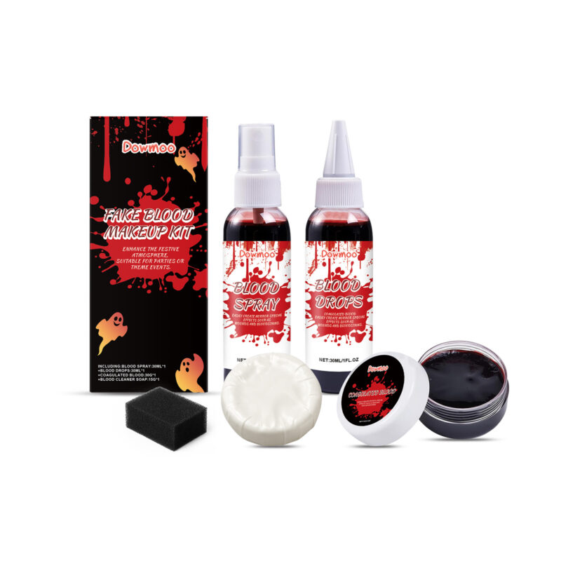 Halloween fake blood makeup set funny makeup plasma drops makeup blood mimicking props holiday party