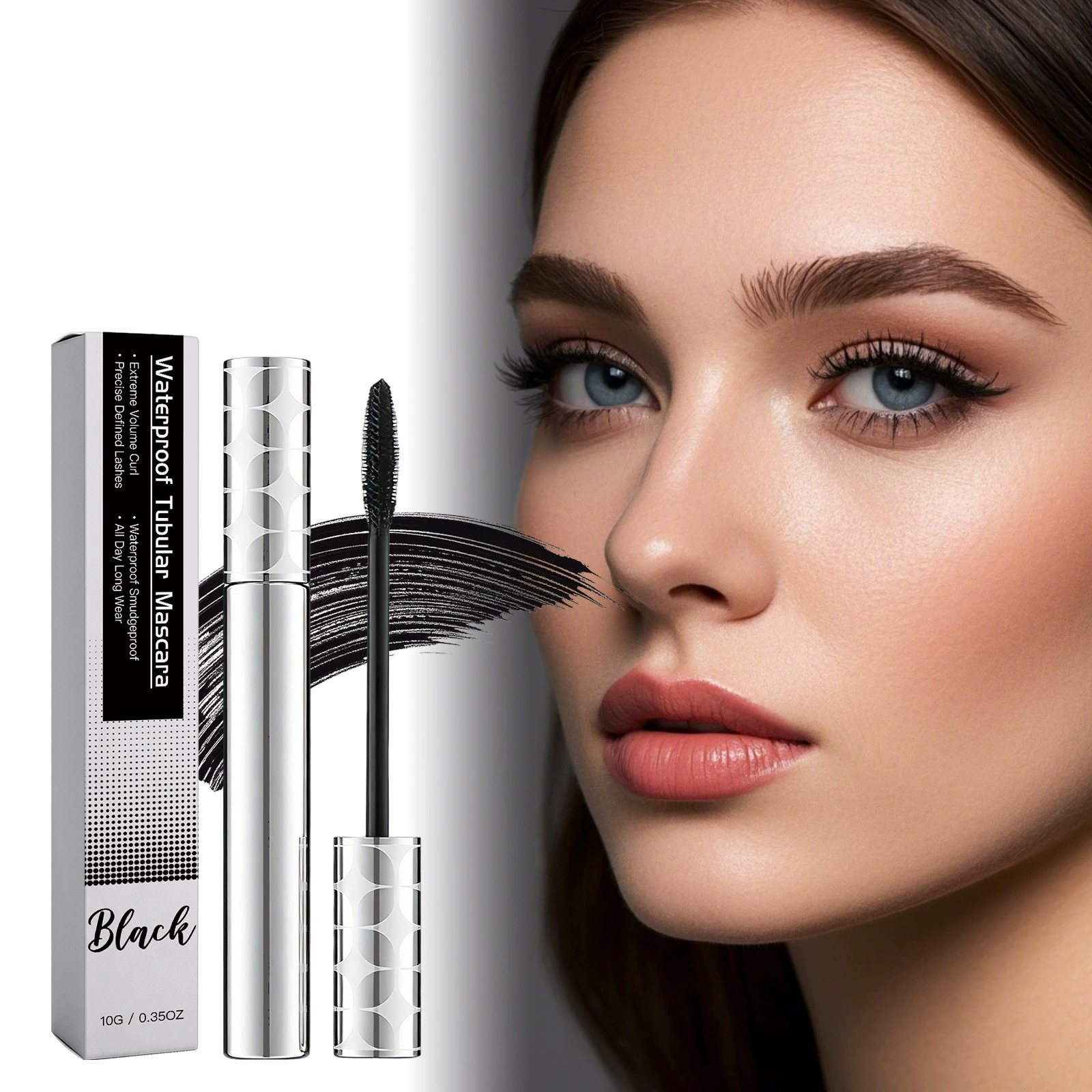 Slim curly eye black (black) mascara light smooth natural three-dimensional daily beautiful eye makeup