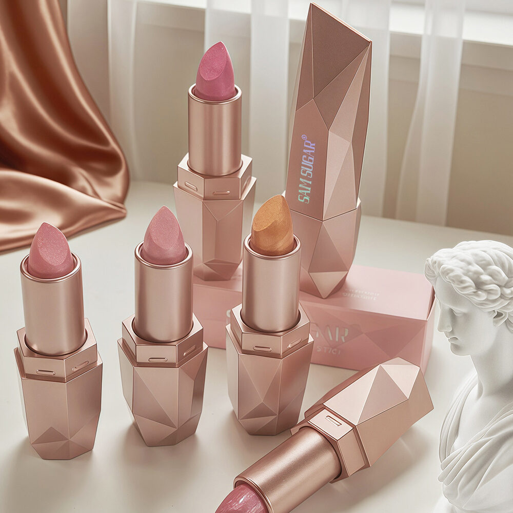 Diamond Pearl Lipstick Fine Shining Golden Brightness Moisturizing Crushed Diamond Galaxy Colored Lipstick
