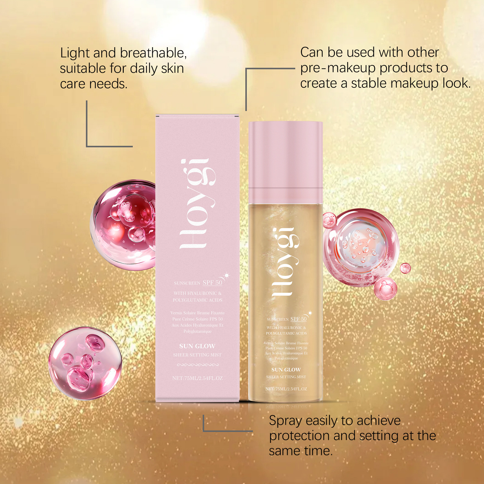 Set makeup moisturizing isolating spray light transparent matte natural fog anti rubbing isolating spray - Image 4
