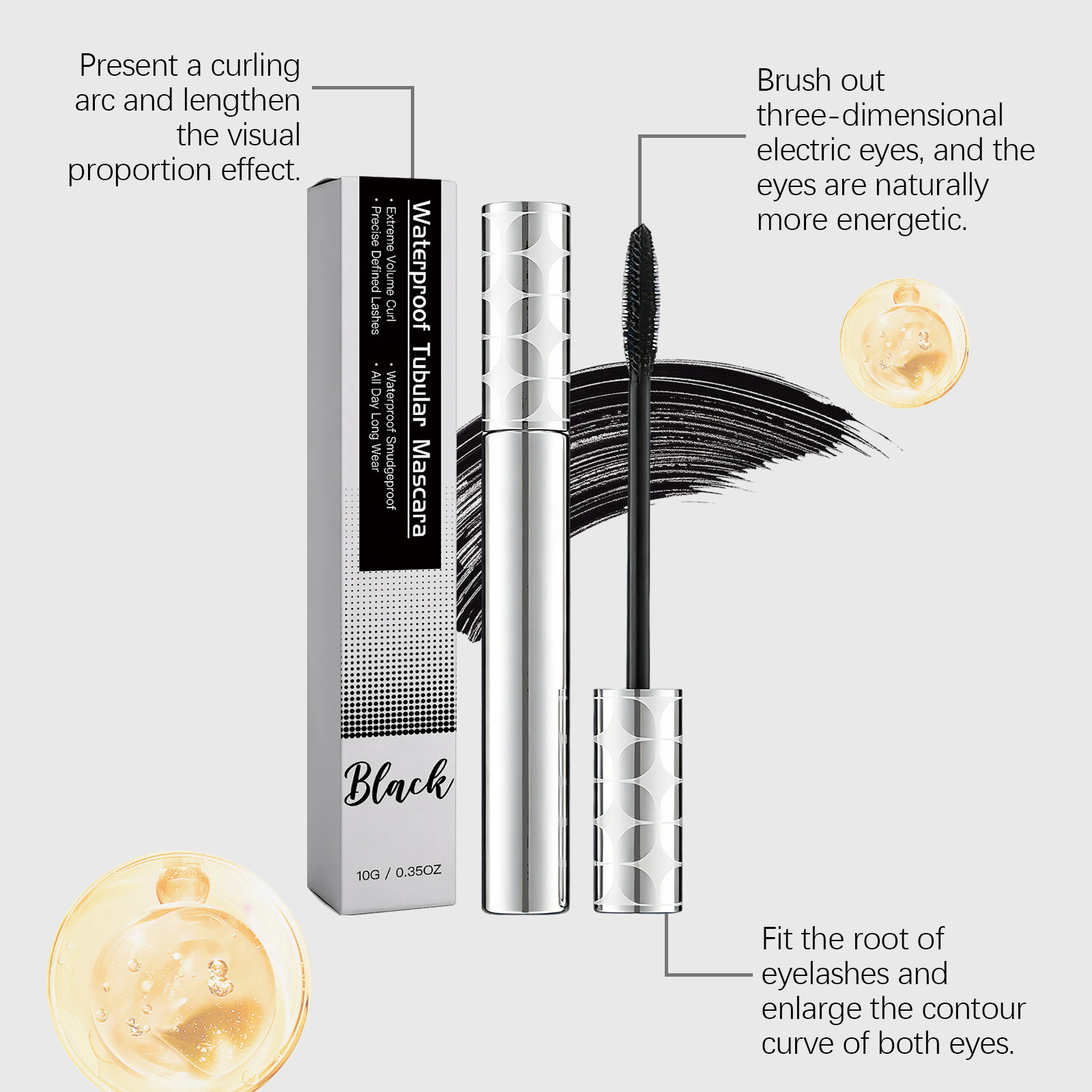 Slim curly eye black (black) mascara light smooth natural three-dimensional daily beautiful eye makeup - Image 6