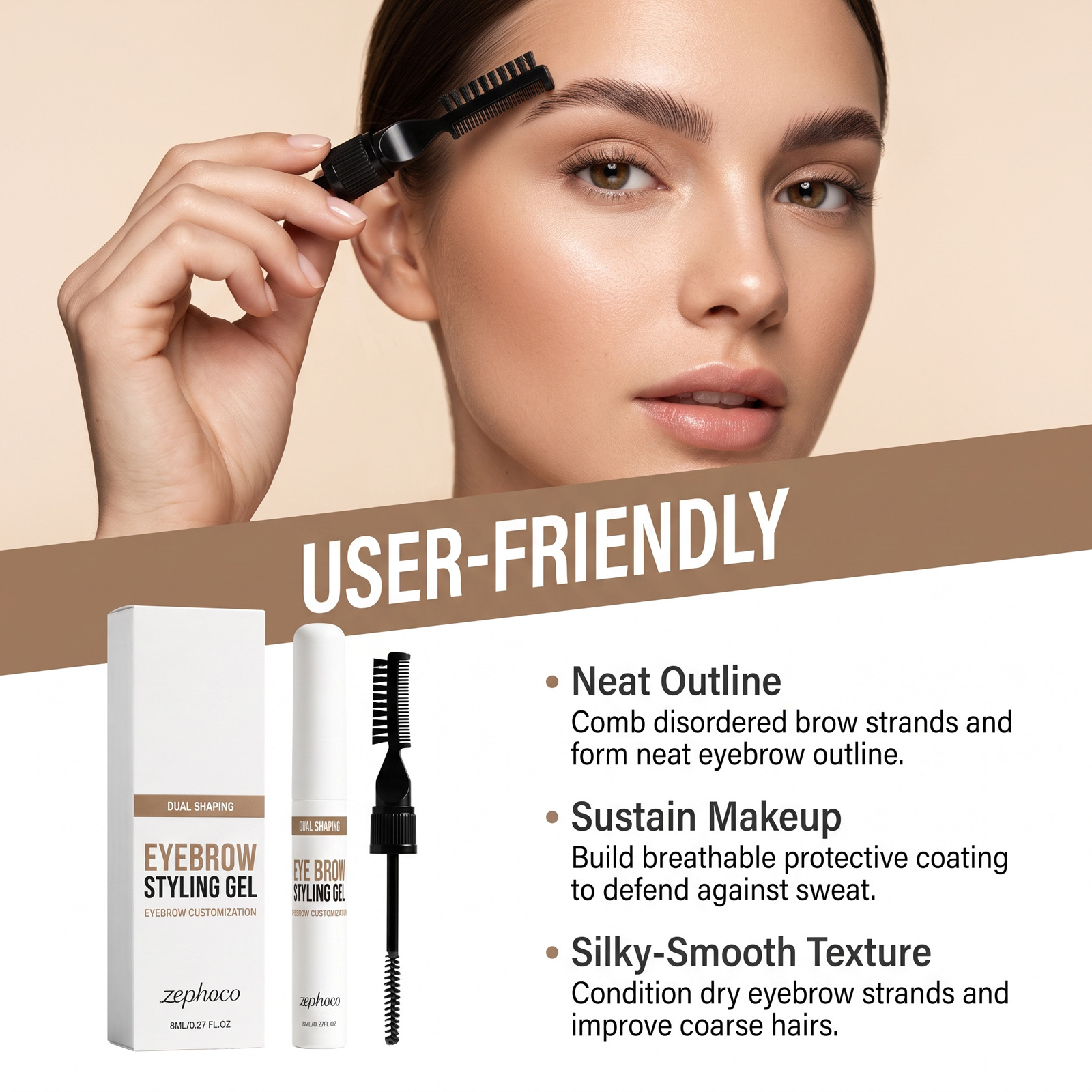 Eyebrows shaping gel silky smooth light daily create natural simple makeup - Image 6