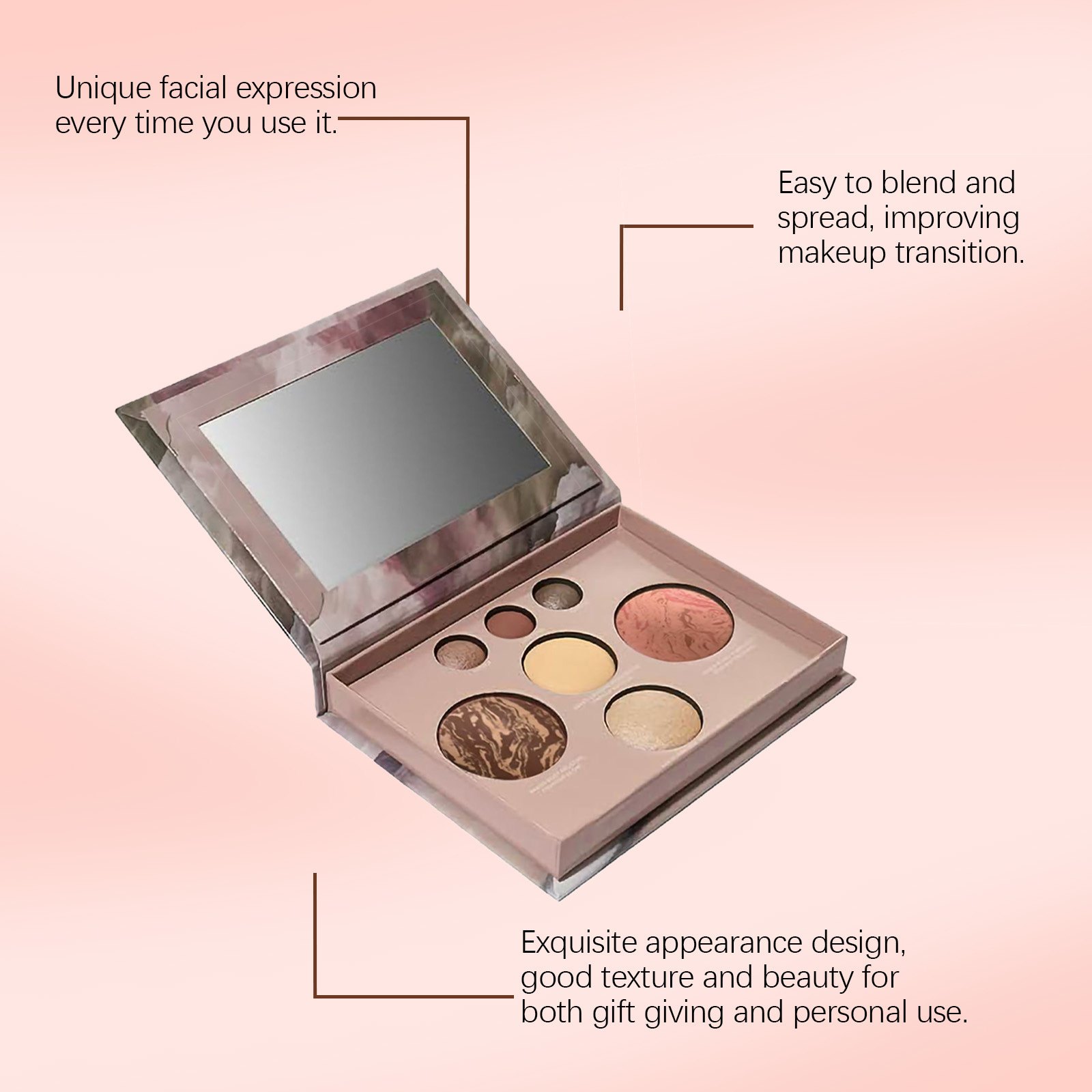 Eye shadow facelift powder blusher highlight one multi-purpose daily portable makeup plate - Image 5