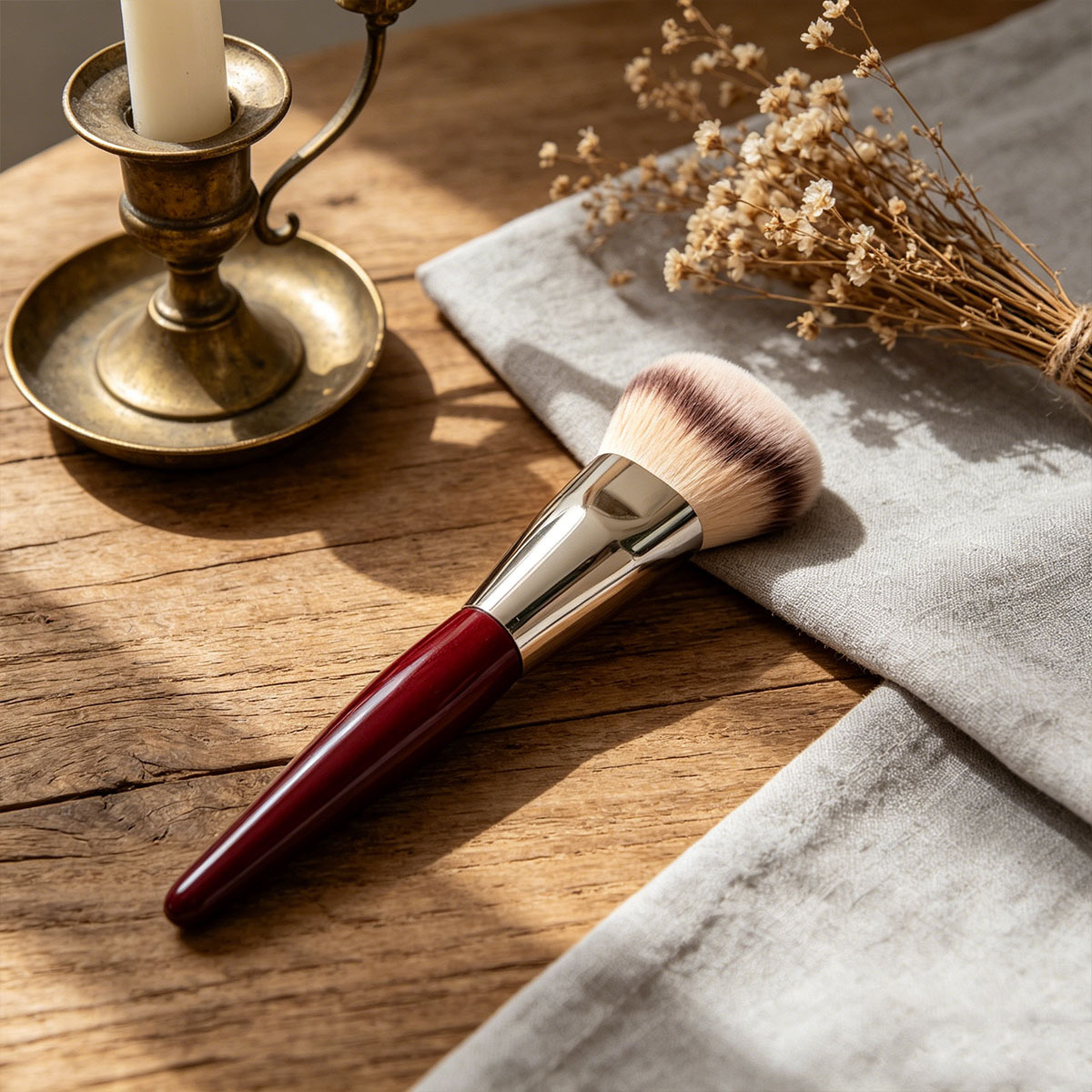 Red large triangular bevel slope concealer brush foundation make-up brush face repair brush - Image 5