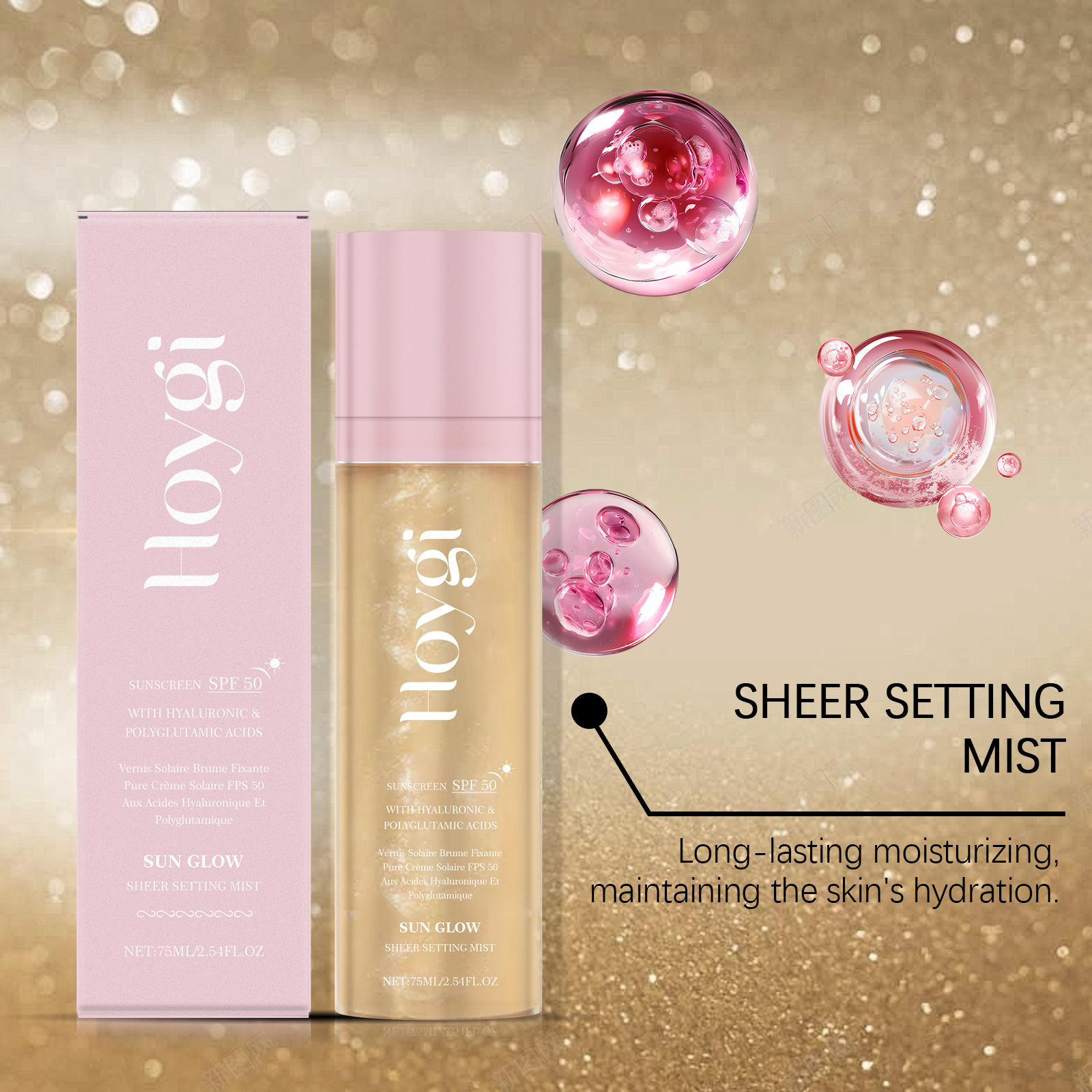 Set makeup moisturizing isolating spray light transparent matte natural fog anti rubbing isolating spray - Image 5