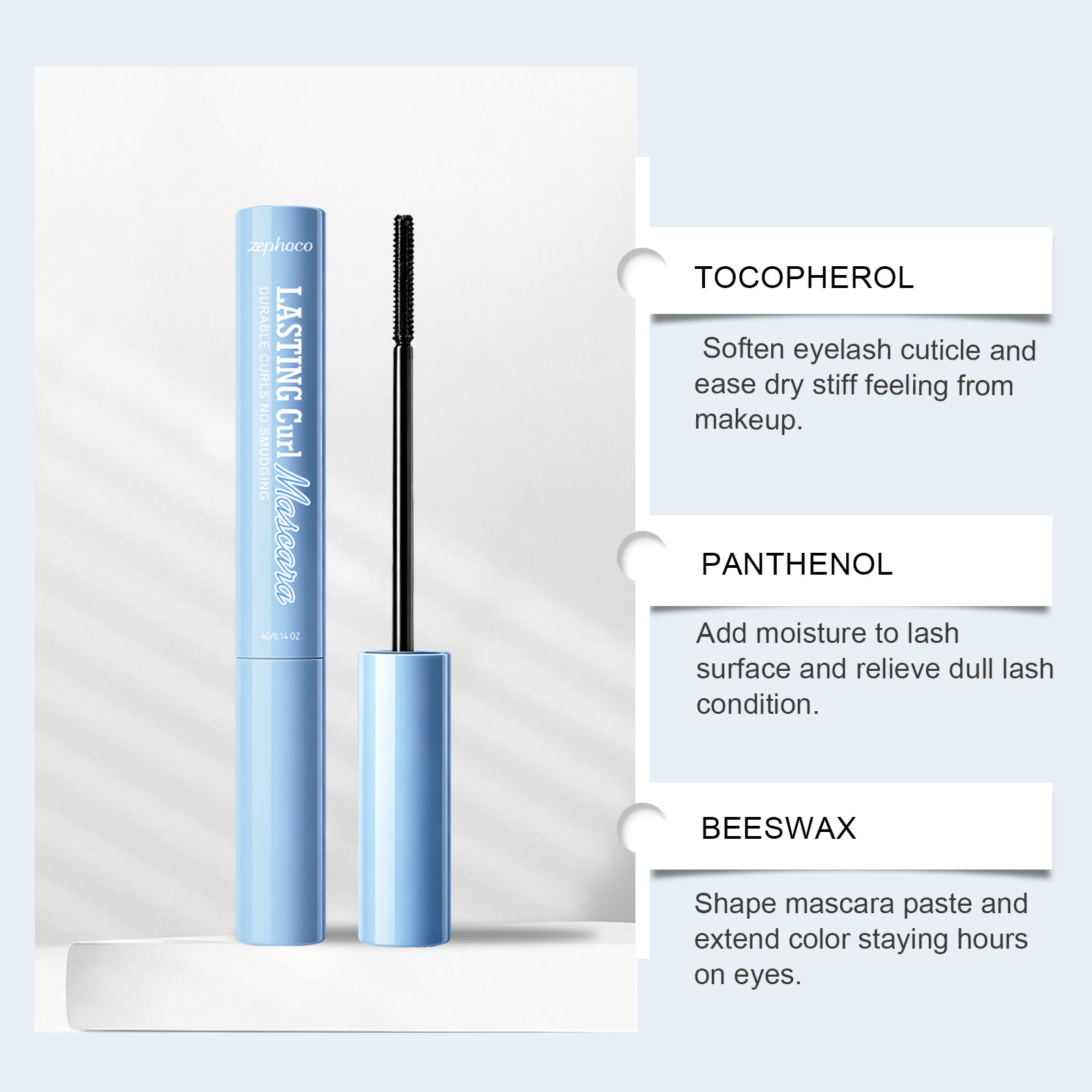 Mascara eye black naturally curled not easy to smudge finalize the design - Image 5