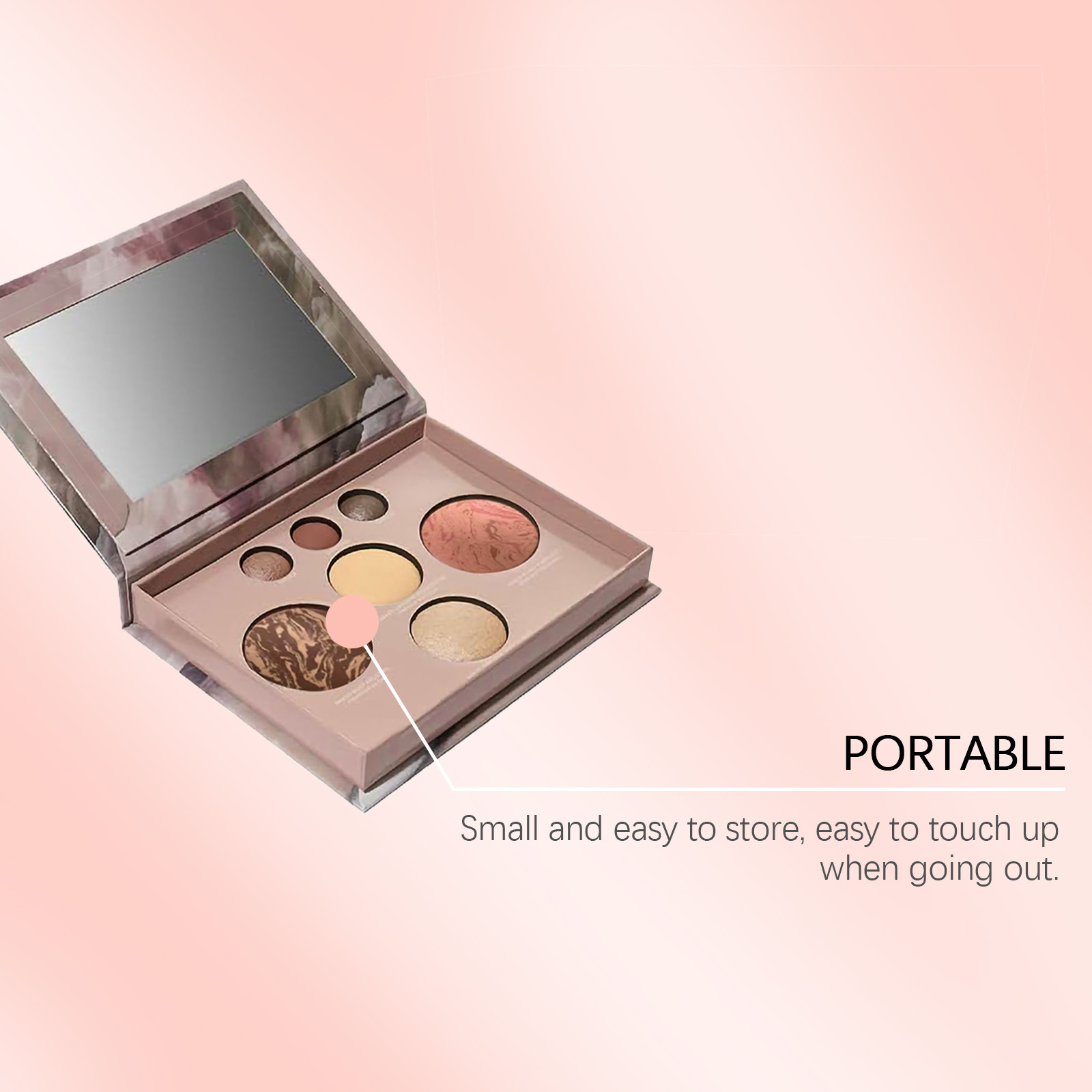 Eye shadow facelift powder blusher highlight one multi-purpose daily portable makeup plate - Image 6