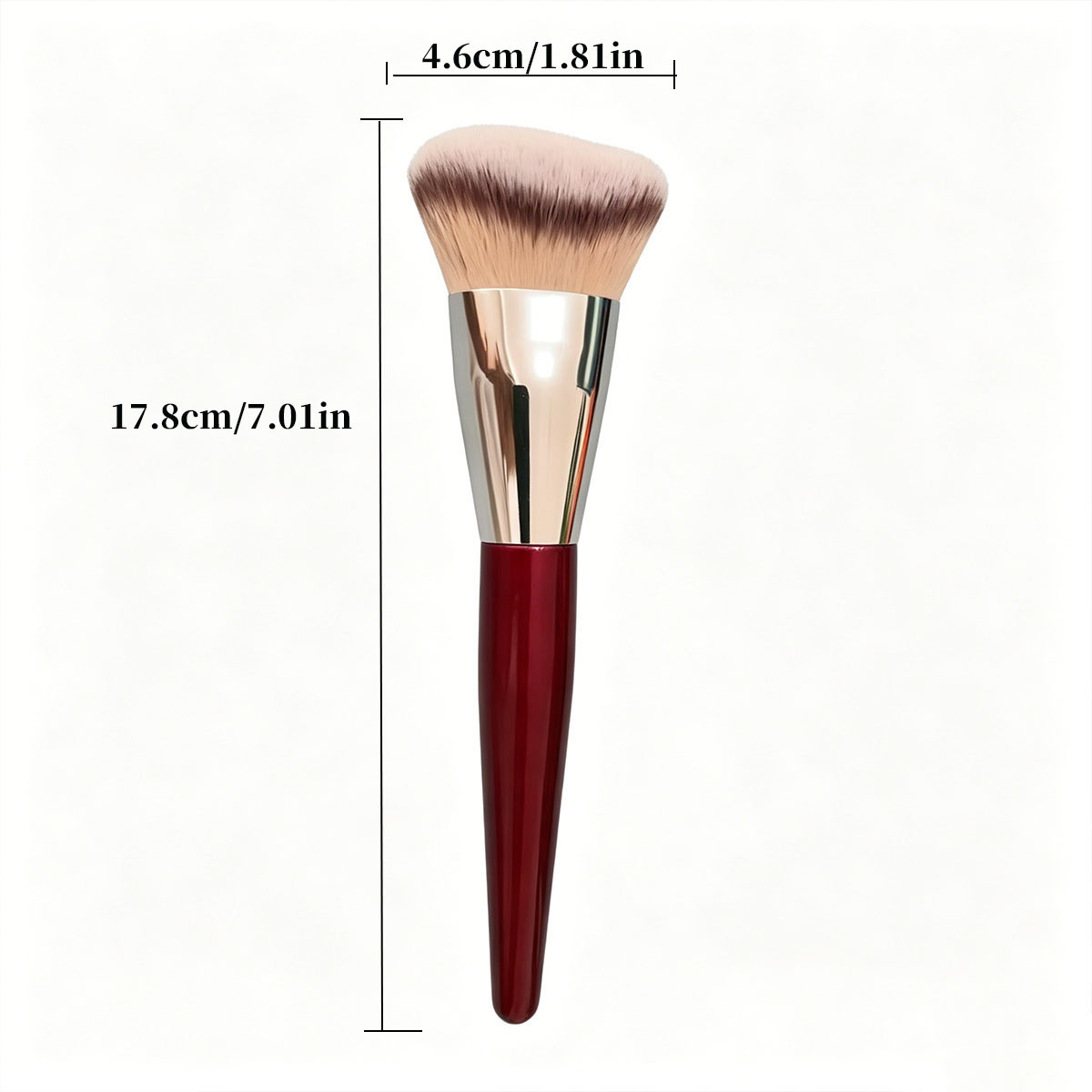 Red large triangular bevel slope concealer brush foundation make-up brush face repair brush - Image 4