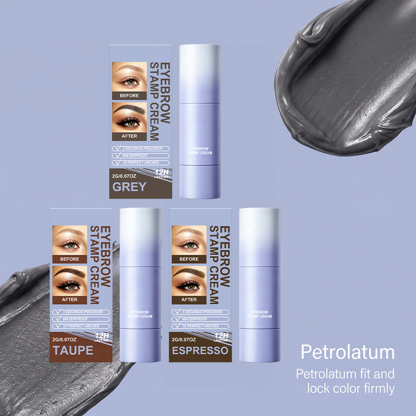 Eyebrow print cream natural three-dimensional color developmentmultiple colors apply makeup eyebrows anytime - Image 3