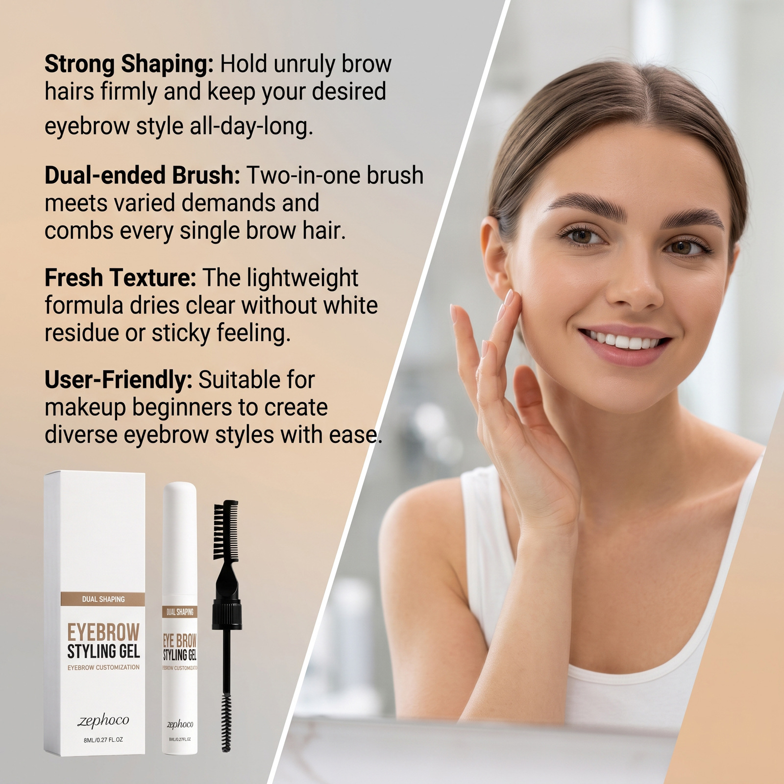 Eyebrows shaping gel silky smooth light daily create natural simple makeup - Image 9