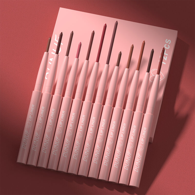 12-piece velvet matte lip liner set easy application nude lipstick lipstick pen