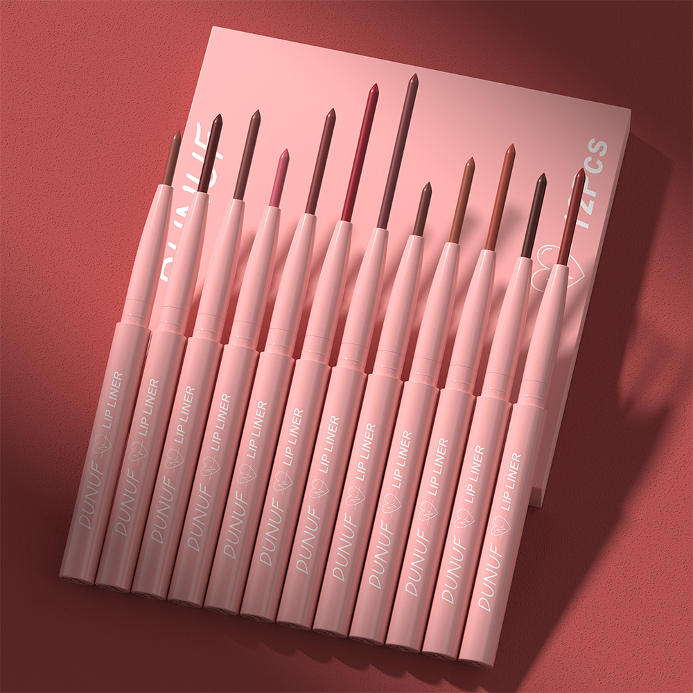 12-piece velvet matte lip liner set easy application nude lipstick lipstick pen