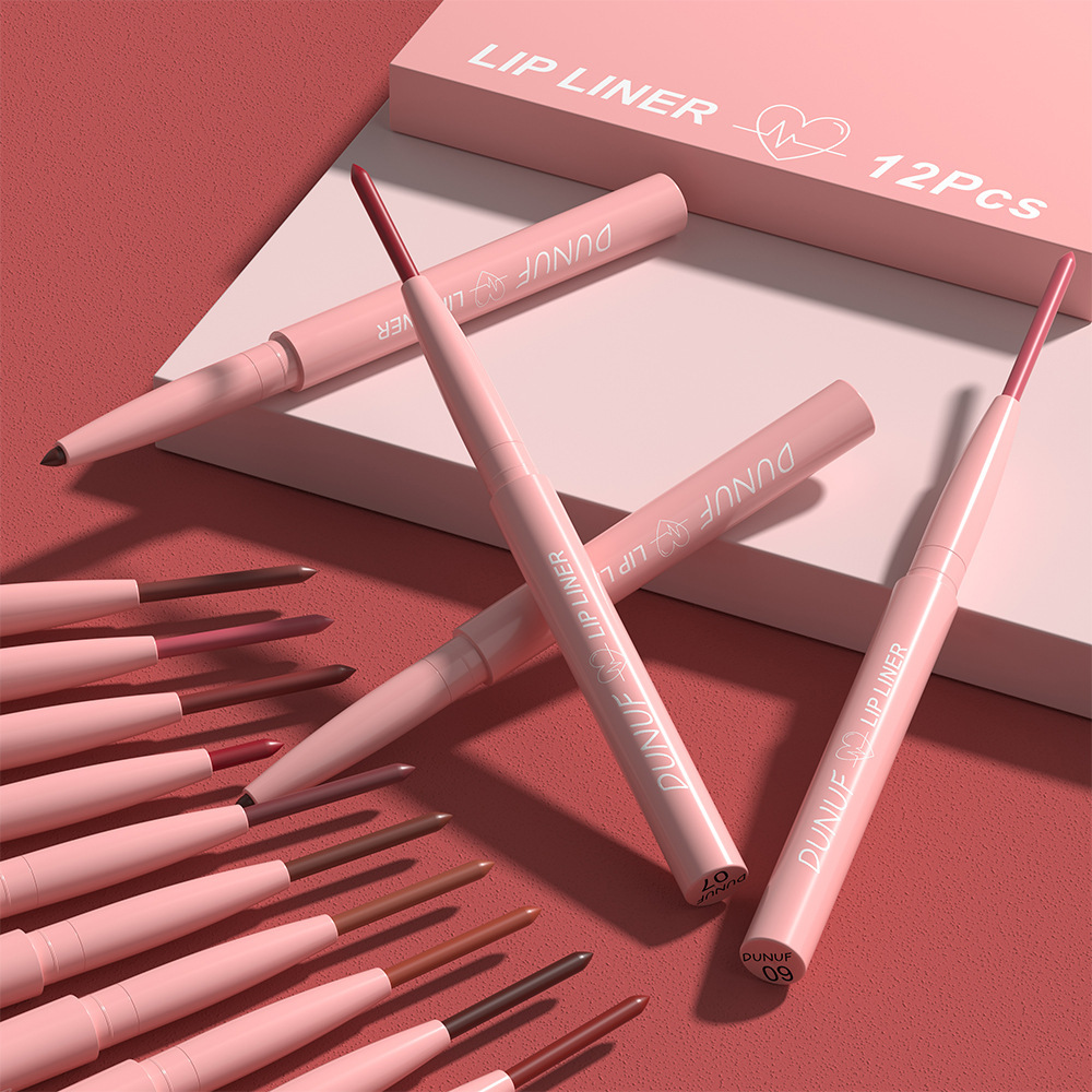 12-piece velvet matte lip liner set easy application nude lipstick lipstick pen - Image 7