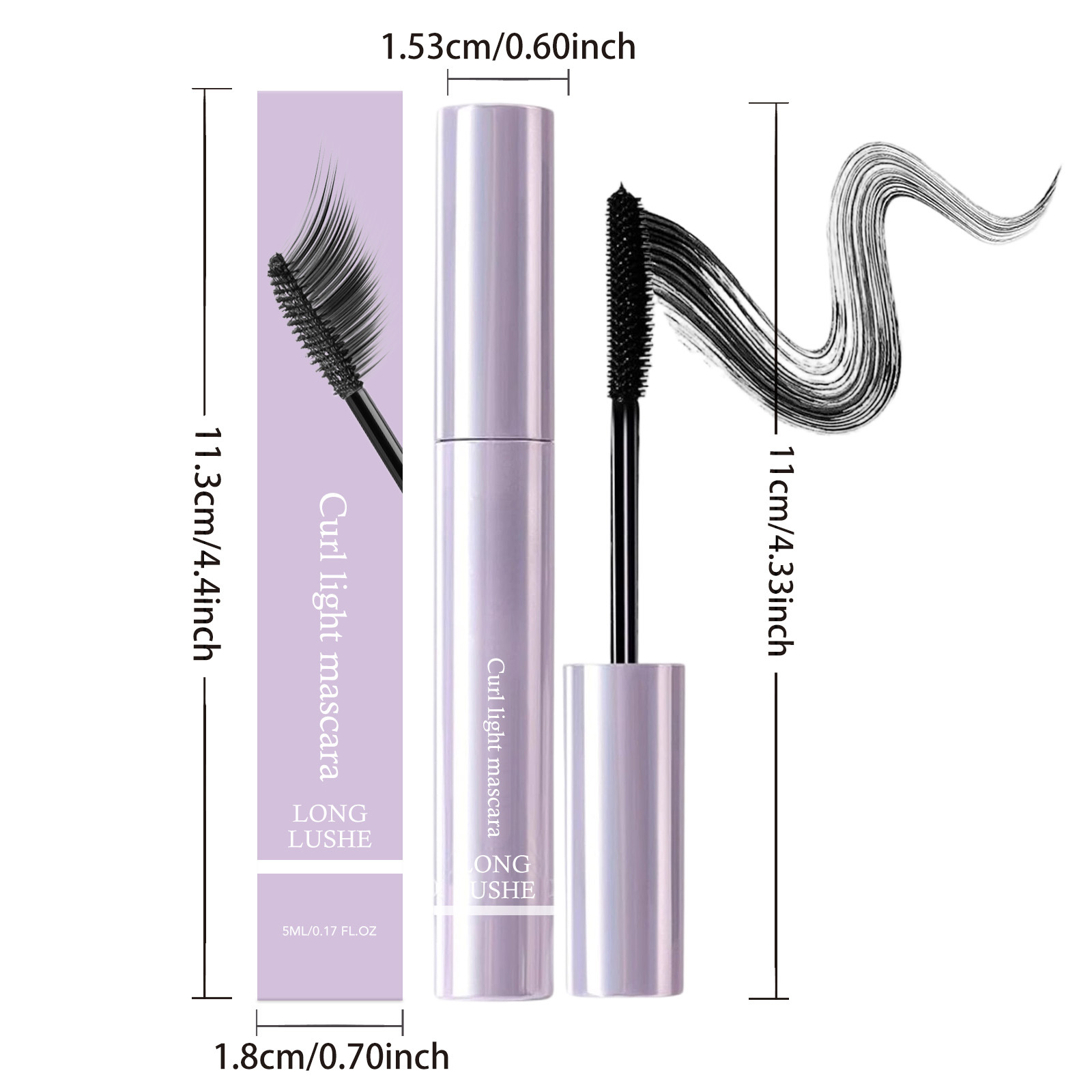 Mascara Curly and light eye black (black) natural smooth not easy to smudge daily color - Image 3