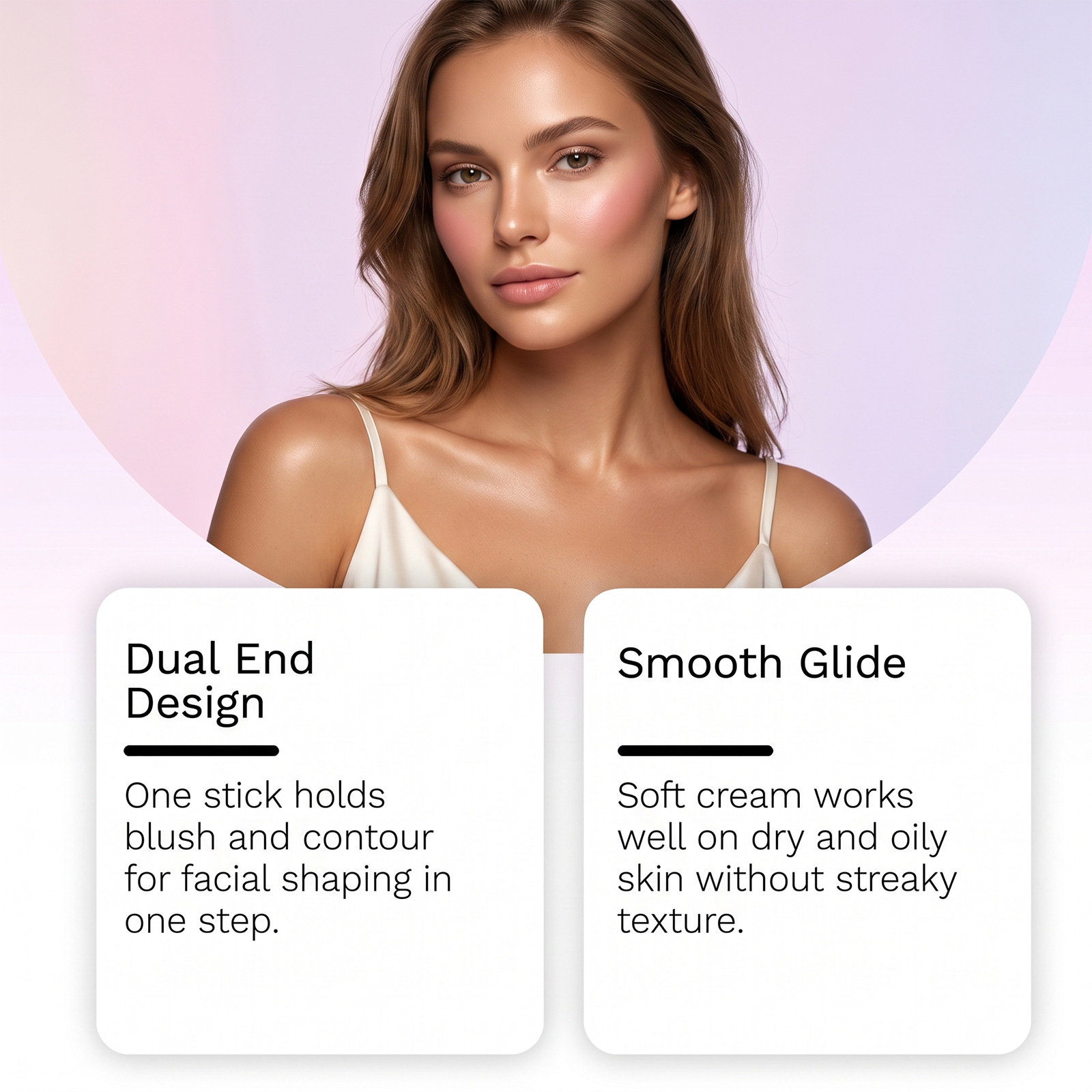 Multi effect Moisturizing powder blusher Repairing Stick Series Colorful Dyeing Smoothing Cheek Repairing Brightening Dual purpose Daily Makeup Stick - Image 2