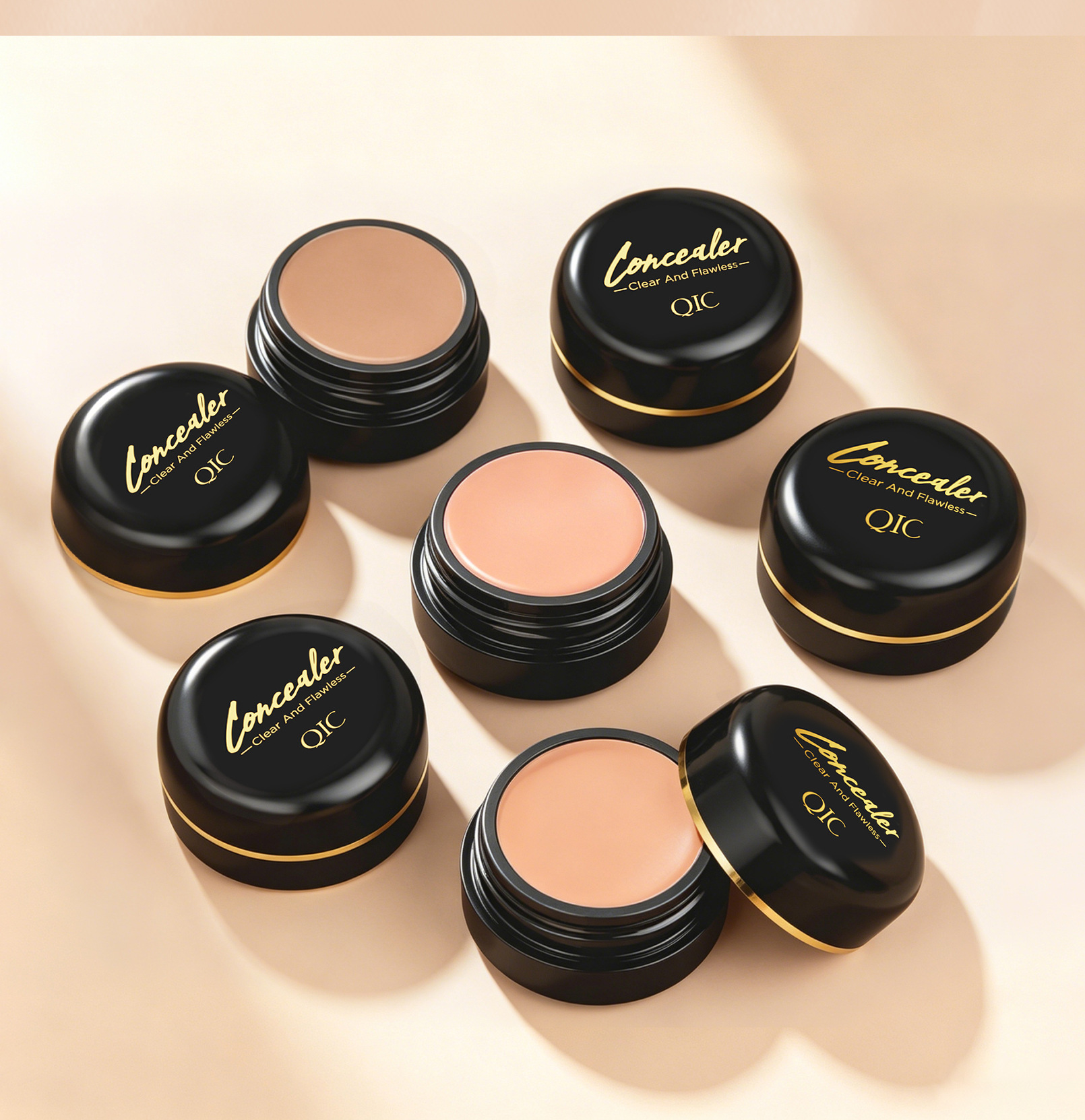 Skin softening foundation make-up concealer acne concealer black eye circles long-lasting non sticking powder - Image 2