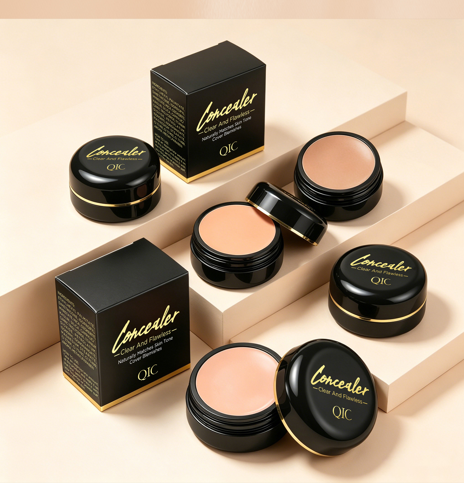Skin softening foundation make-up concealer acne concealer black eye circles long-lasting non sticking powder - Image 10