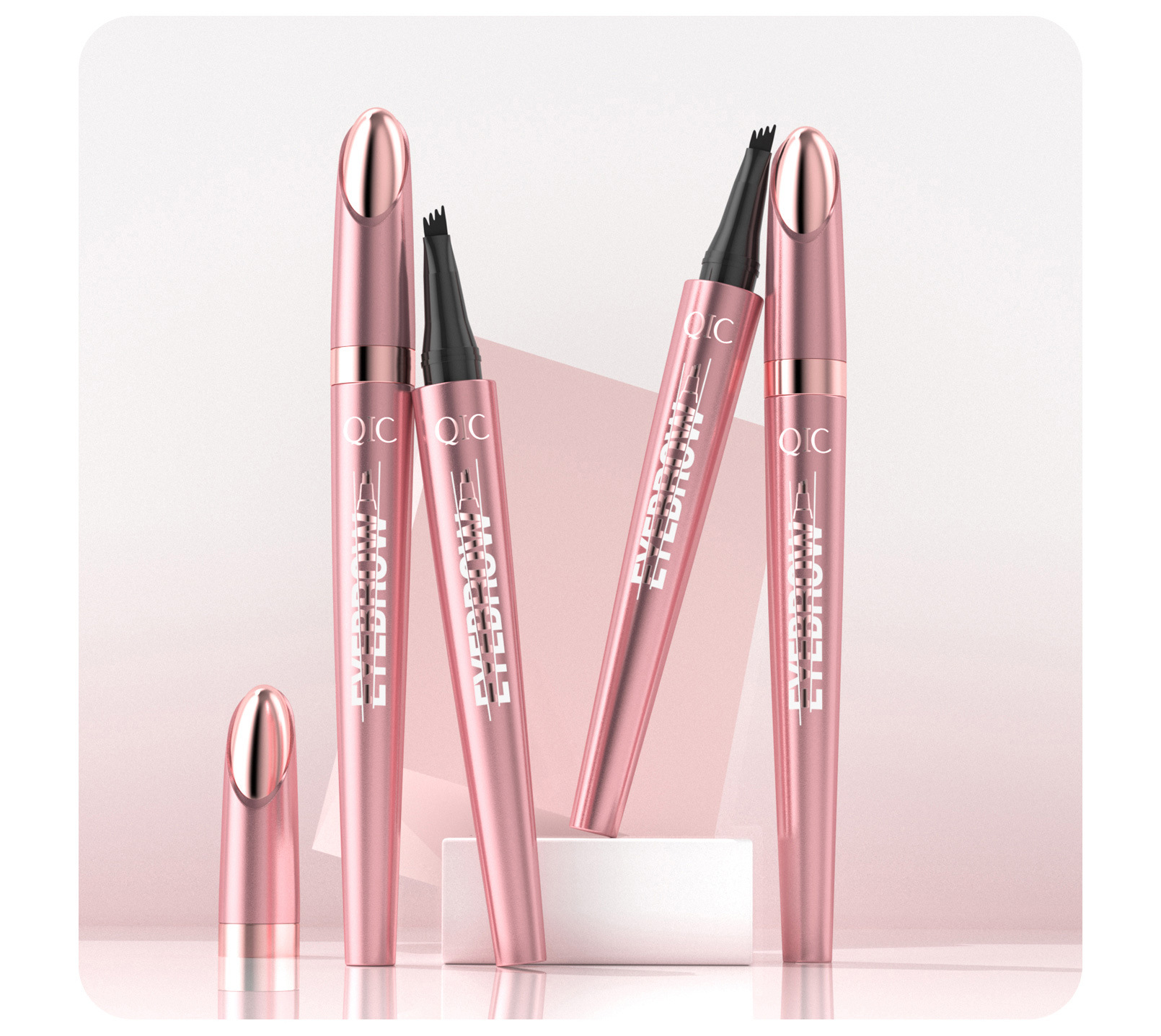 Four fork liquid eyebrow pencil four heads four claws waterproof sweat proof not easily smudged - Image 5