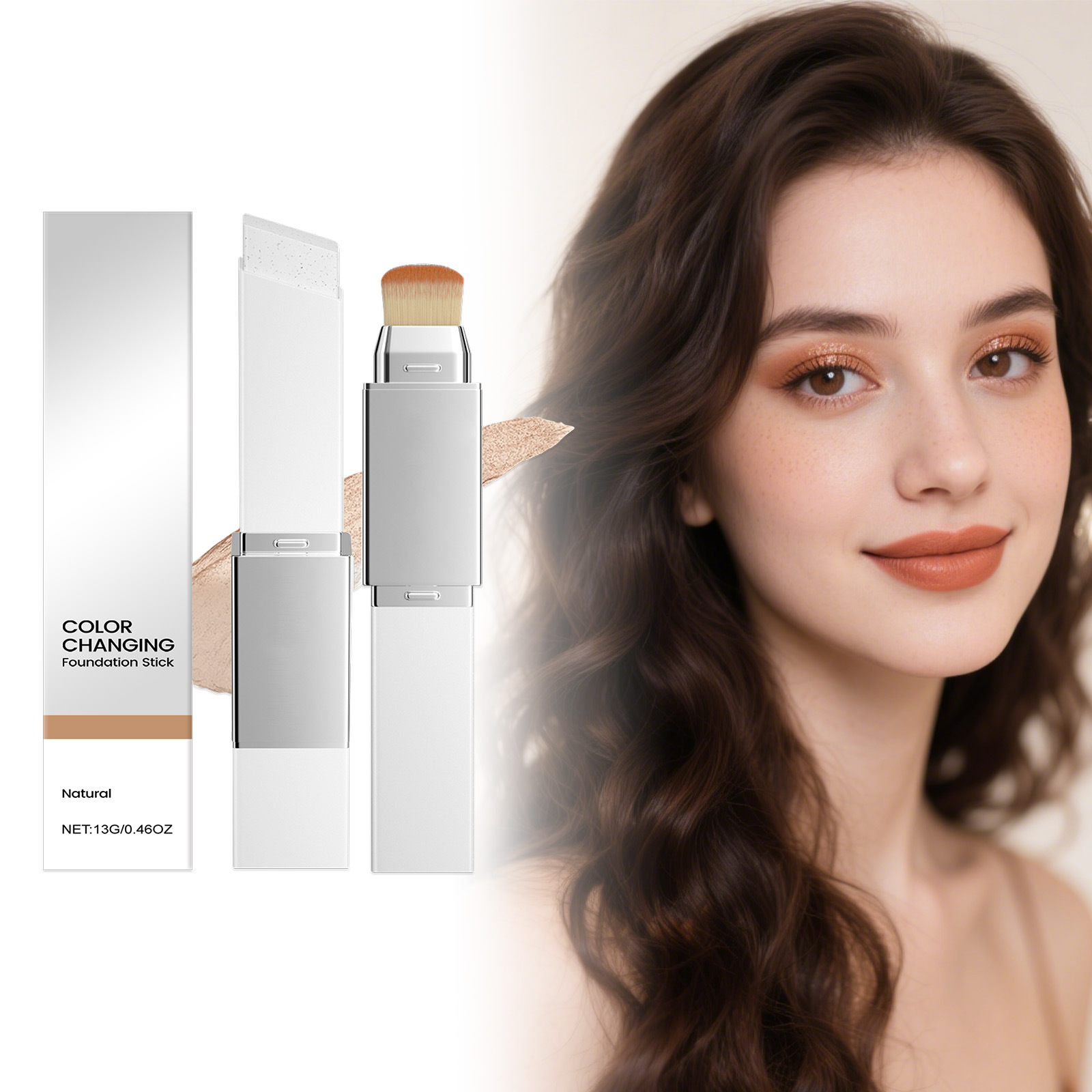 Two in one color changing foundation make-up refreshing matte silky thin makeup - Image 2