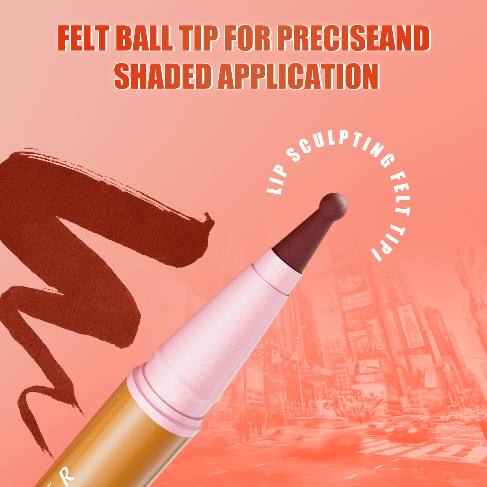 Silky raindrops lipliner waterproof durable matte line filling dual-use lip gloss - Image 3
