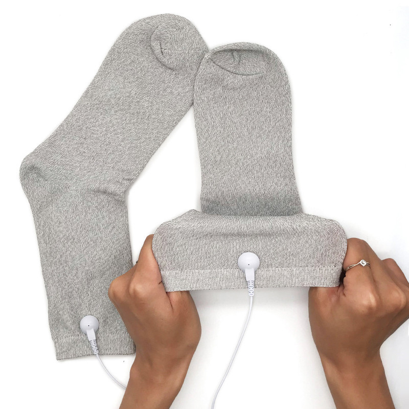 Silver Fiber DDS Conductive Socks Acupoint Massage Circulation Therapy Socks for Physiotherapy Salon - Image 2
