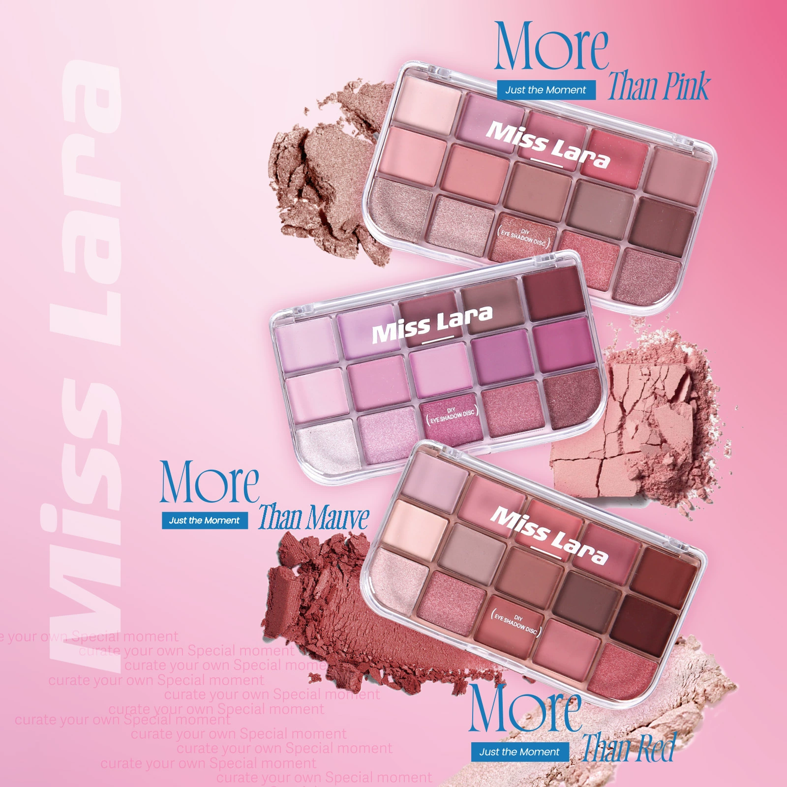 Fifteen color eye shadow plate is dull shiny the ground color smoked pink purple the sun is often dizzy Cross border color makeup eye shadow - Image 4