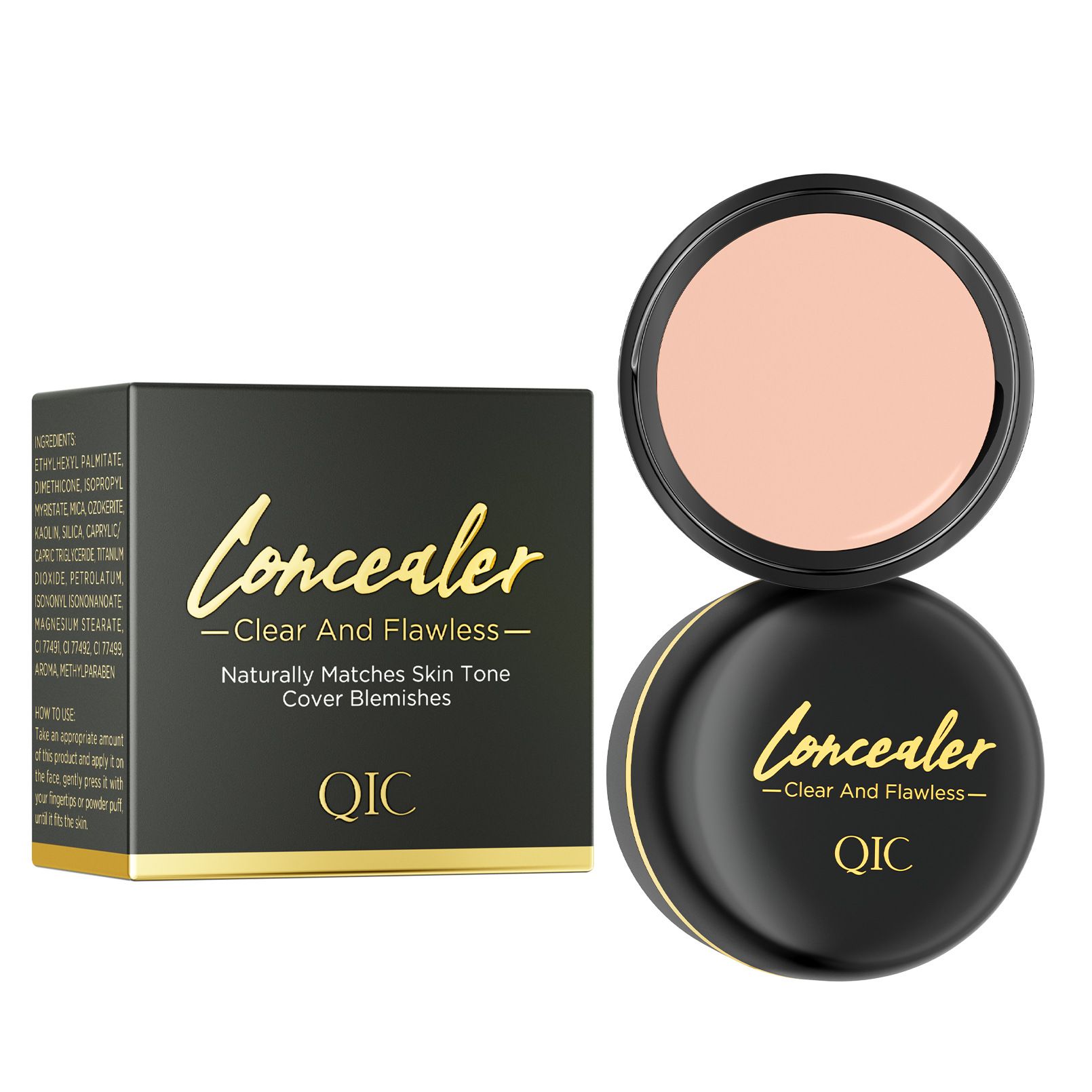 Skin softening foundation make-up concealer acne concealer black eye circles long-lasting non sticking powder