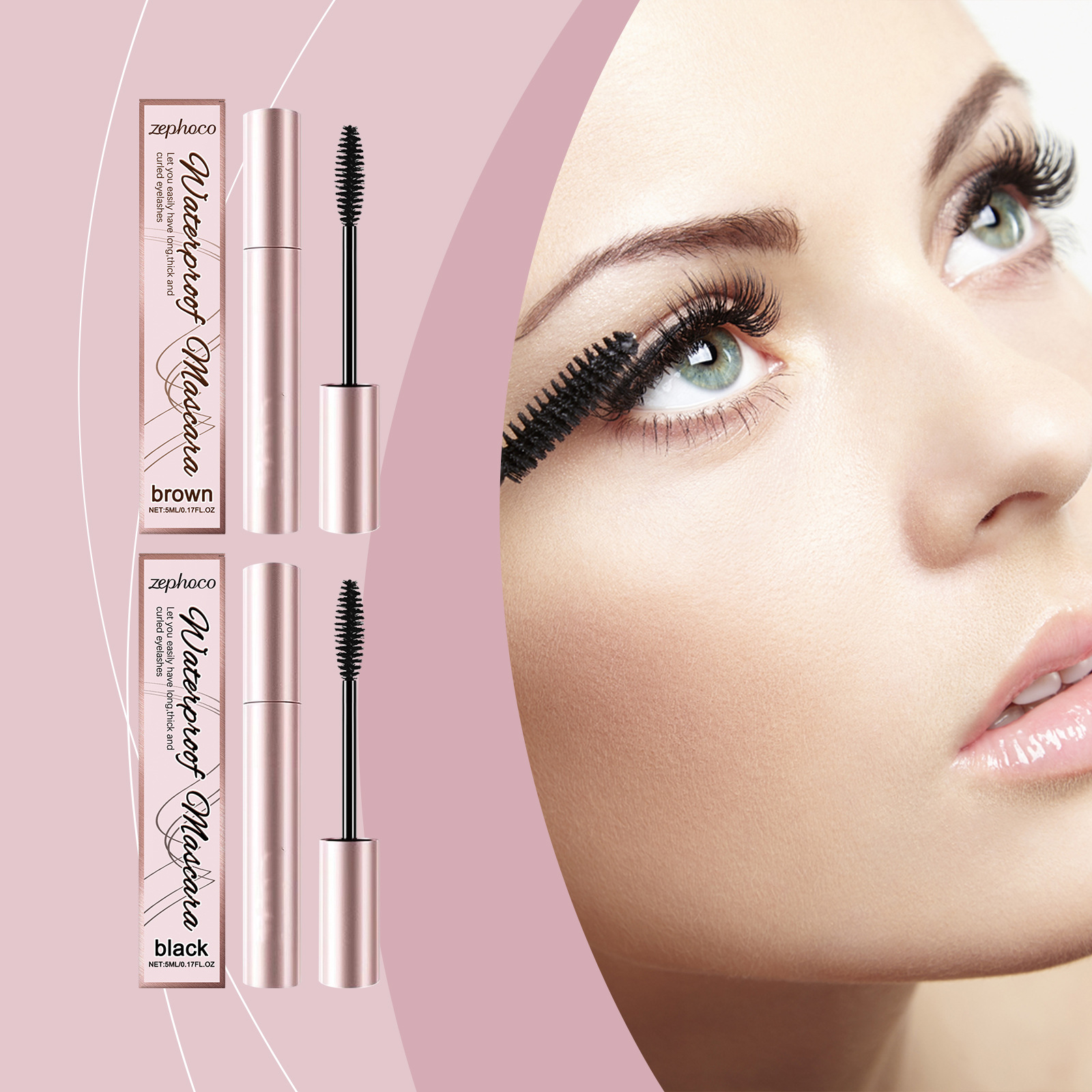 mascara curly eye black series natural beautiful slender durable not easy to take off makeup smudge-proof - Image 4