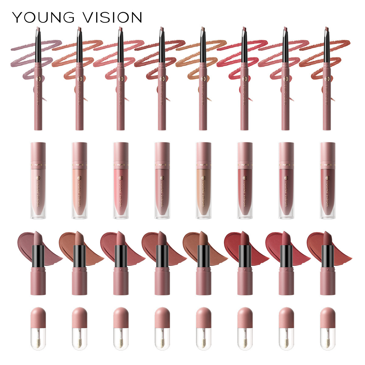 Lip set 4 lipliner lipstick liquid lipstick lip oil set 8 colors optional - Image 4