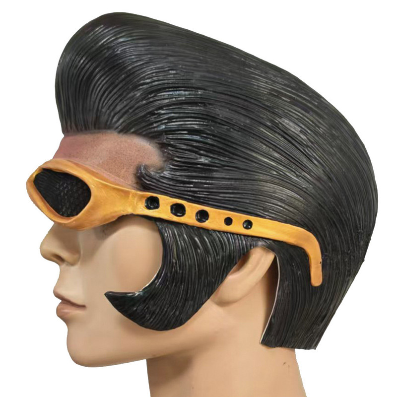 Smart ElecElvis Presley Latex Half Mask Adult Halloween Party Cosplay Costume Headweartric Heating Vacuum Cupping Gua Sha Massager - Image 5