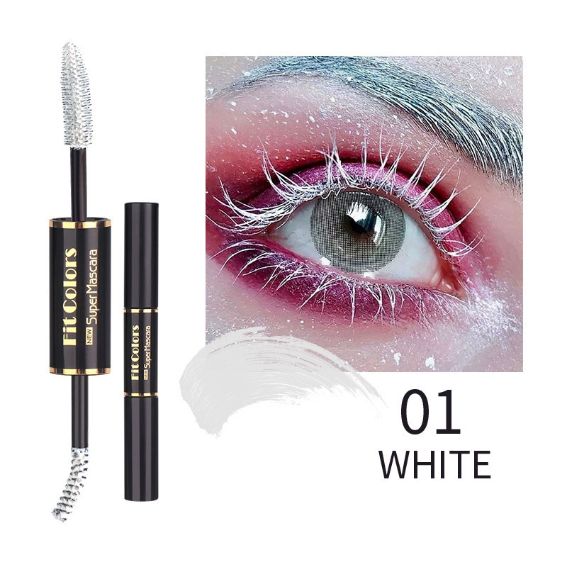 Eye black double head color mascara thick curly white eyebrow dye eye black - Image 2