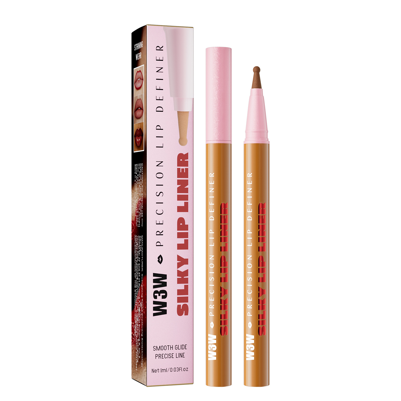 Silky raindrops lipliner waterproof durable matte line filling dual-use lip gloss - Image 4