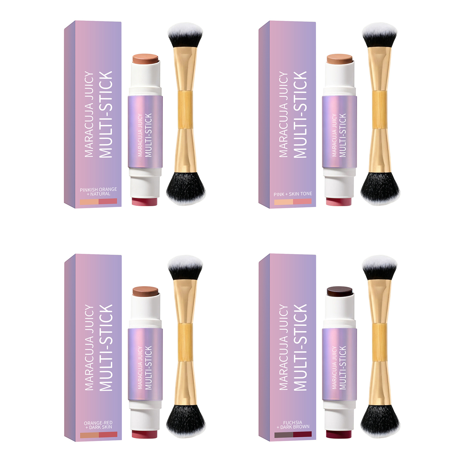 Multi effect Moisturizing powder blusher Repairing Stick Series Colorful Dyeing Smoothing Cheek Repairing Brightening Dual purpose Daily Makeup Stick - Image 5