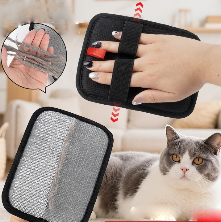 Pet Anti-Static Lint Removal Glove, Reversible Grooming Brush for Dogs & Cats, Pet Hair Cleaning Tool & Lint Remover - Image 4