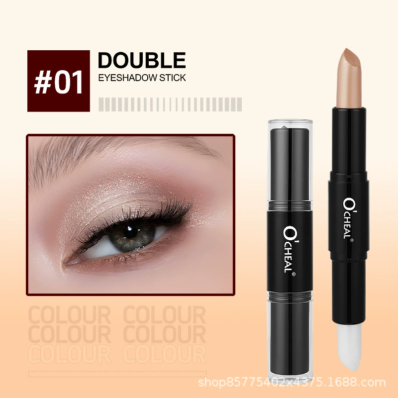 Concealer double head eye shadow stick brightens the highlight three-dimensional face - Image 2