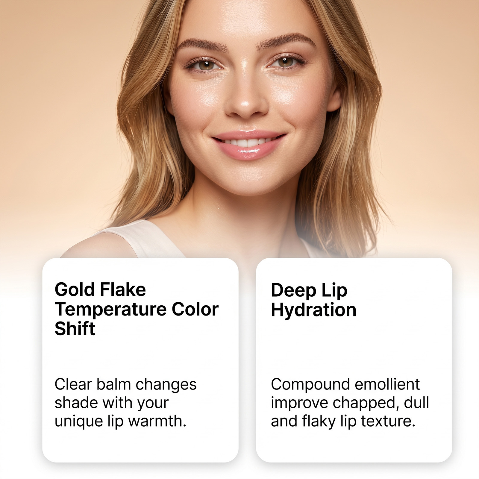 Hydrating Color-Changing Lipstick Gold Foil Color-Changing Moisturizing Lipstick Daily Gloss Soft & Lightweight Non-Greasy Care 3.5g - Image 5