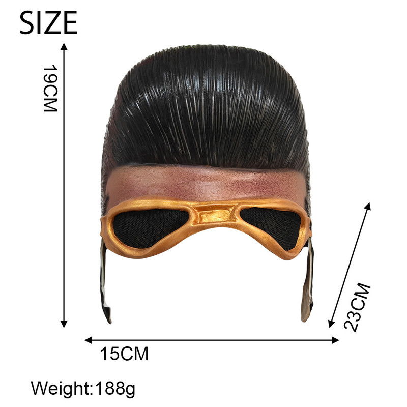 Smart ElecElvis Presley Latex Half Mask Adult Halloween Party Cosplay Costume Headweartric Heating Vacuum Cupping Gua Sha Massager - Image 3