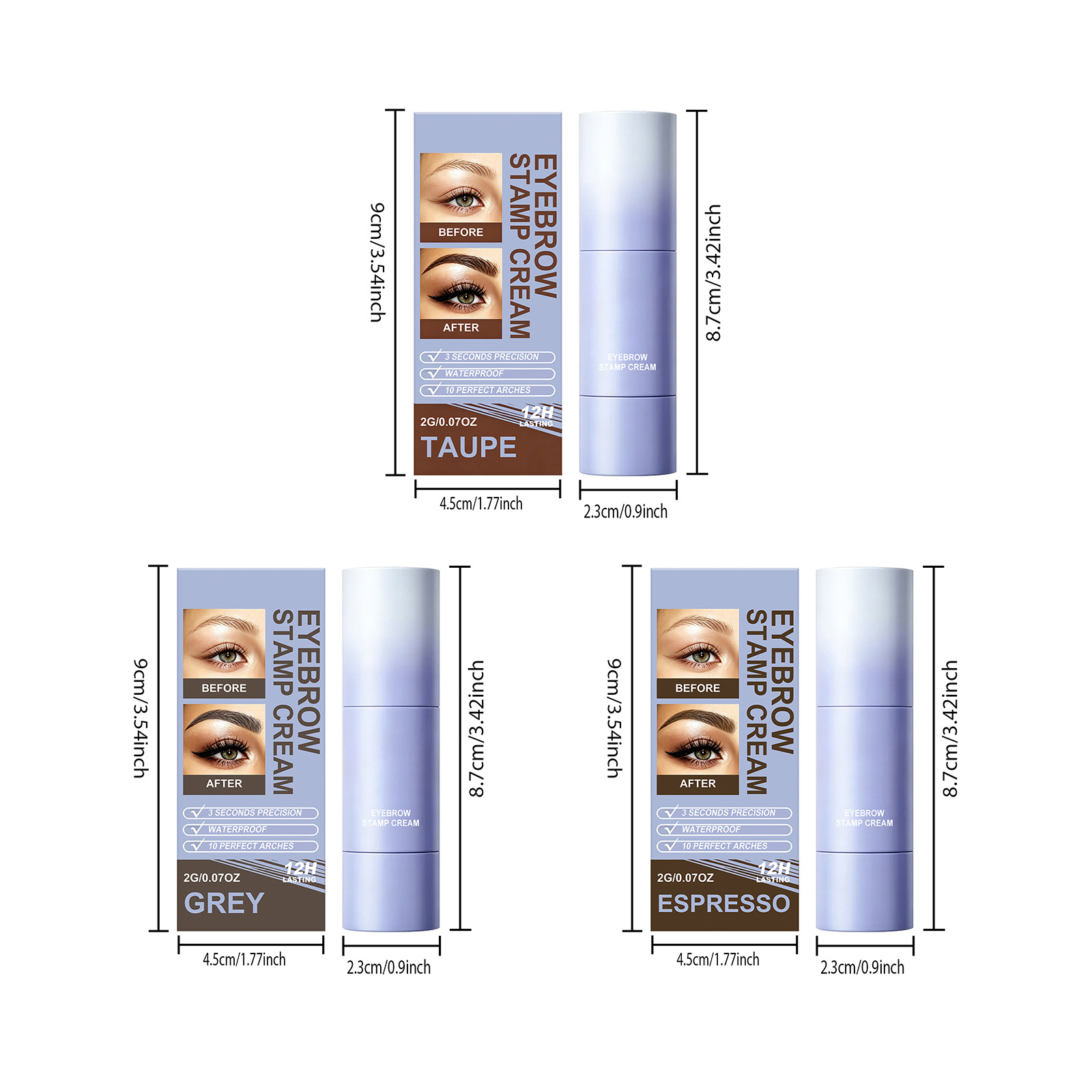 Eyebrow print cream natural three-dimensional color developmentmultiple colors apply makeup eyebrows anytime - Image 8