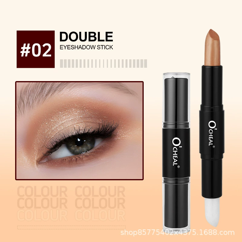 Concealer double head eye shadow stick brightens the highlight three-dimensional face - Image 3