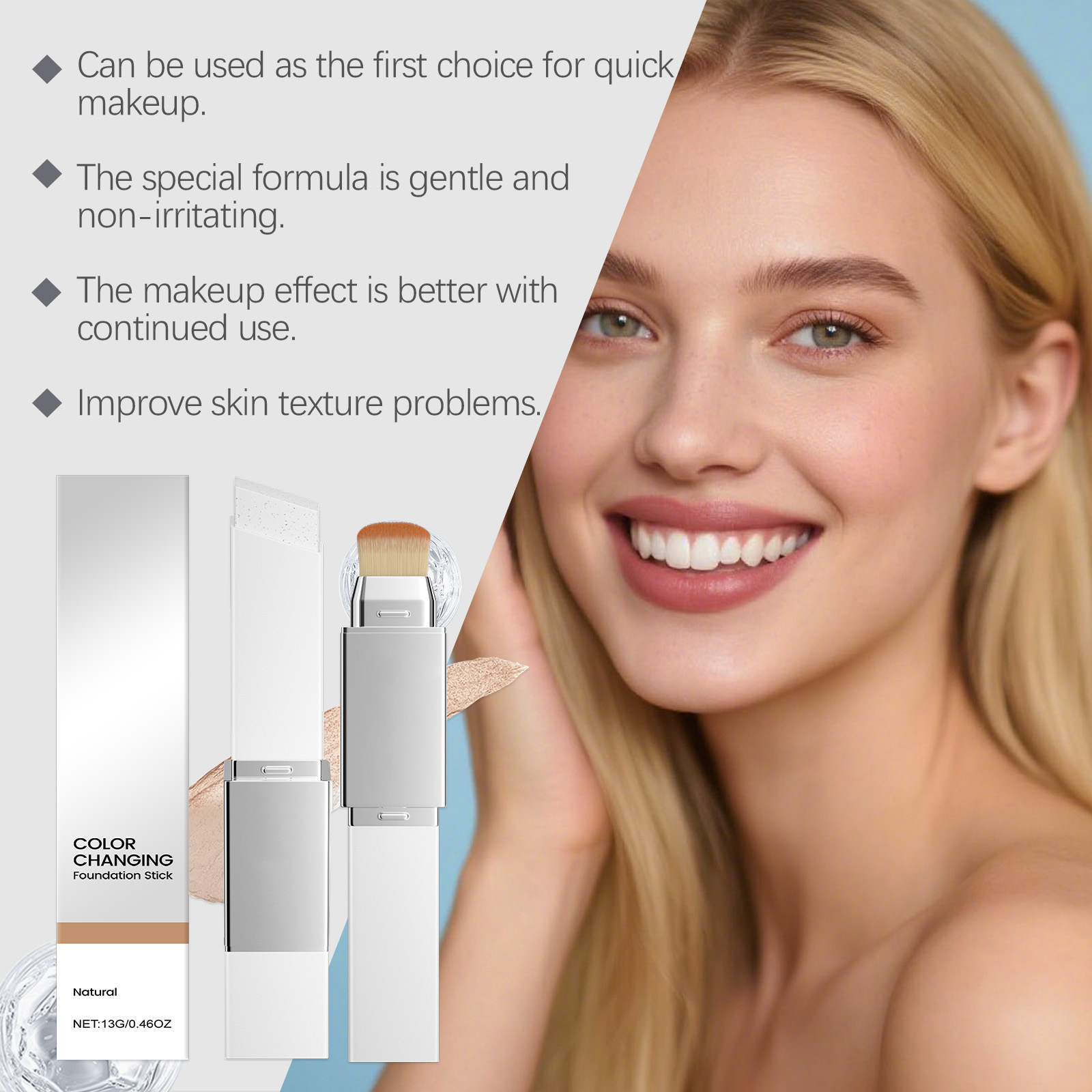 Two in one color changing foundation make-up refreshing matte silky thin makeup - Image 6