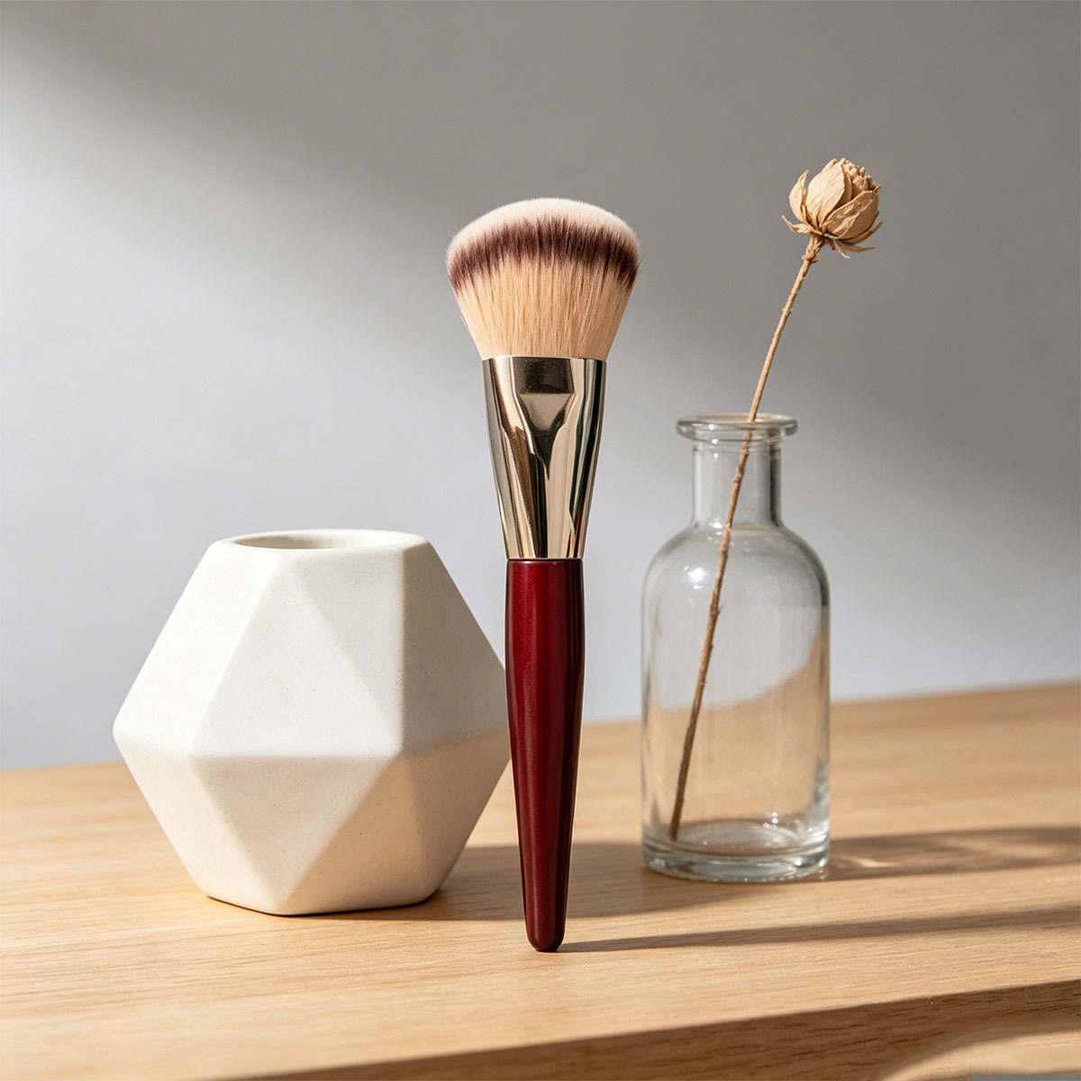 Red large triangular bevel slope concealer brush foundation make-up brush face repair brush - Image 7