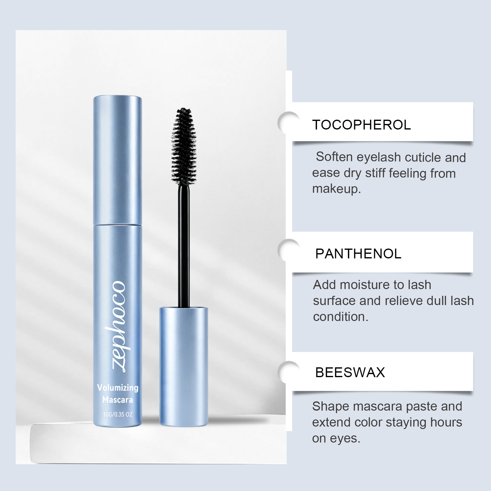 Dense eye black series natural mascara smooth color rendering easy to apply daily creating three-dimensional eye makeup - Image 5
